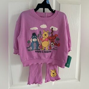 NWT! Winnie the Pooh and Friends 2 Piece Outfit Size 3-6 Months